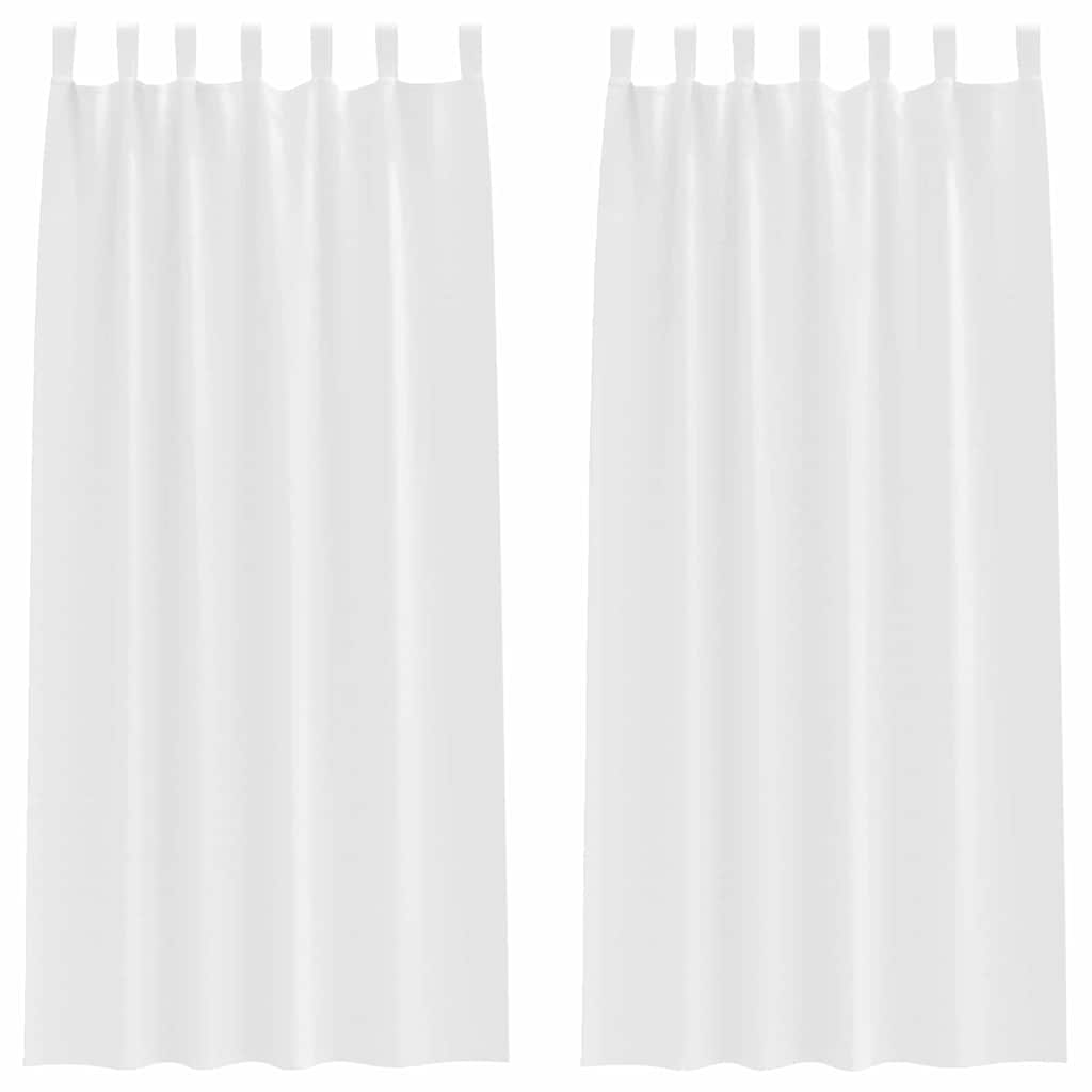 Perdele Opaque cu Inel 2 pcs Alb pur 245 x 140 cm Poliester