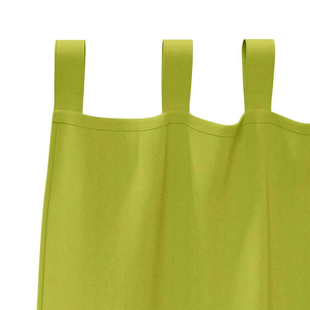 Perdele Opaque cu Inel 2 pcs Verde 225 x 140 cm Poliester