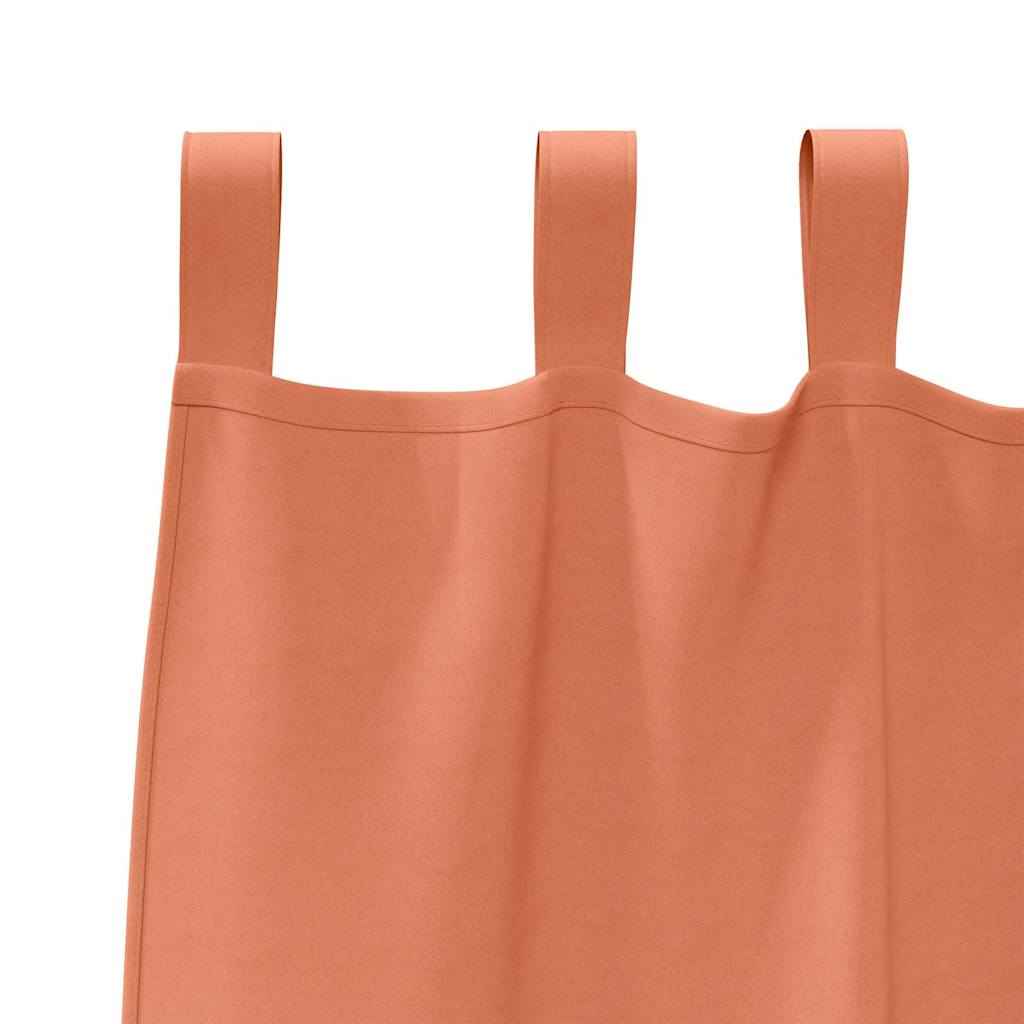 Perdele Opaque cu Inel 2 pcs Terracota 260 x 140 cm Poliester
