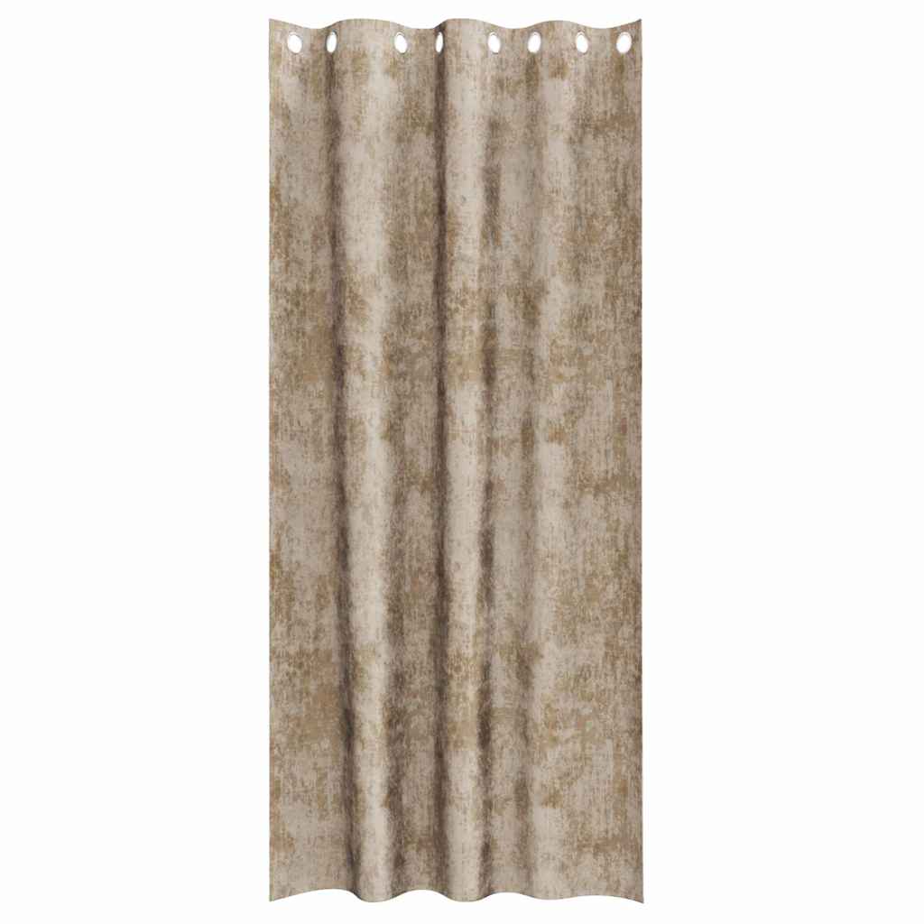 Cortine din catifea 2 pcs Șampanie 260 x 140 cm Catifea