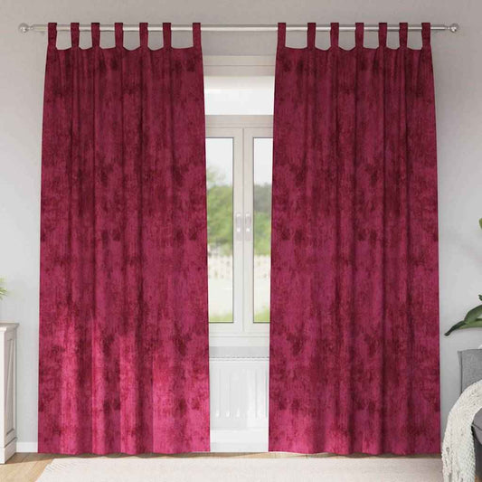 Cortine din catifea cu perdele 2 pcs bordo 245 x 140 cm Catifea