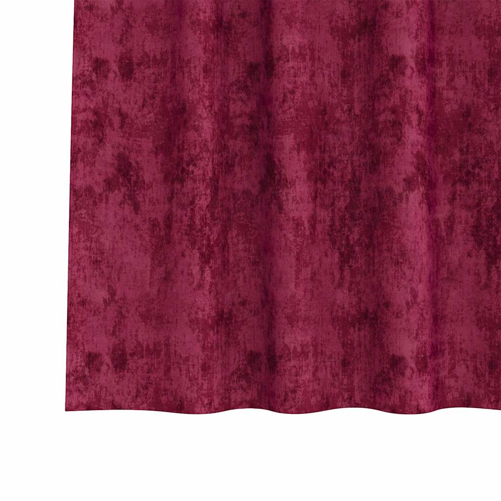 Cortine din catifea cu perdele 2 pcs bordo 260 x 140 cm Catifea