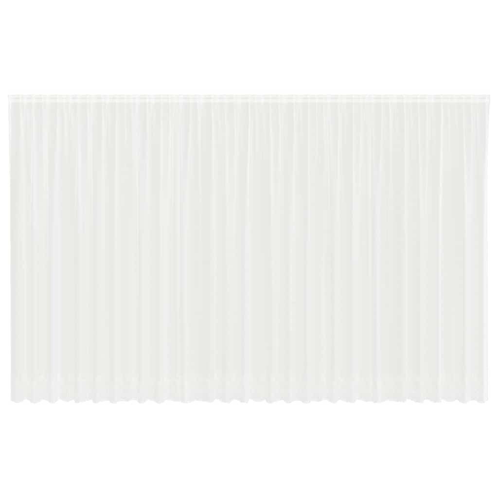 Cortină din Dantelă cu perdele Alb 280 x 750 cm Poliester