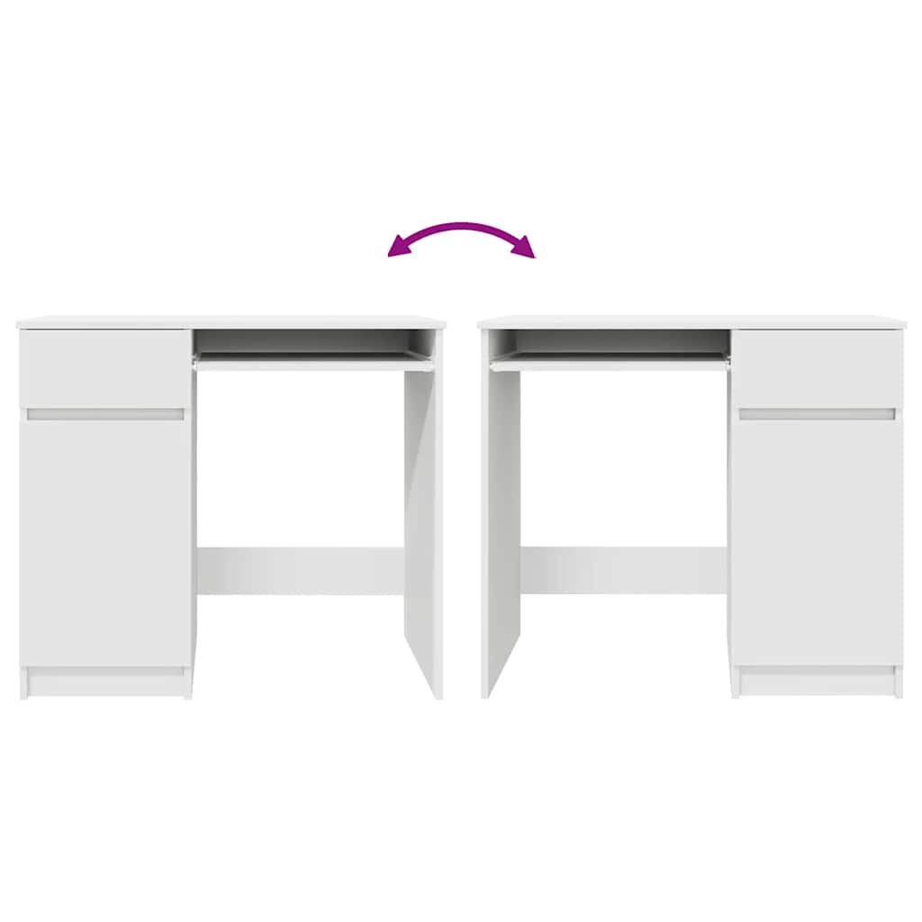 Birou alb 86x49x76 cm lemn prelucrat