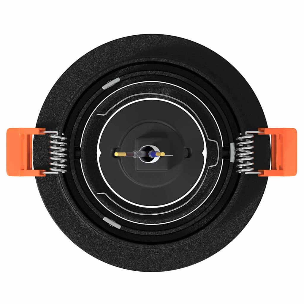 Spot 24 pcs Negru 9 x 9 x 2 cm Aluminiu