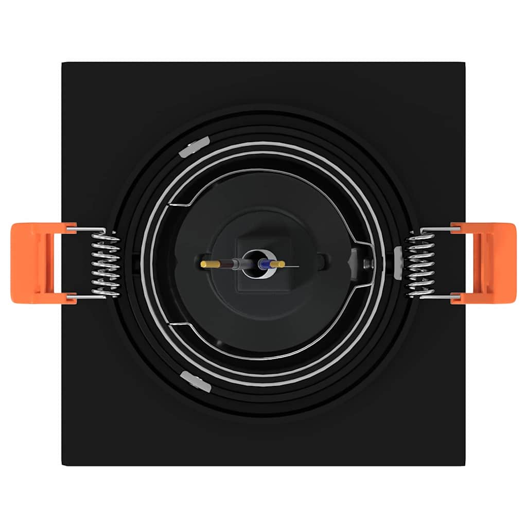 Spot 12 pcs Negru 9 x 9 x 2 cm Aluminiu