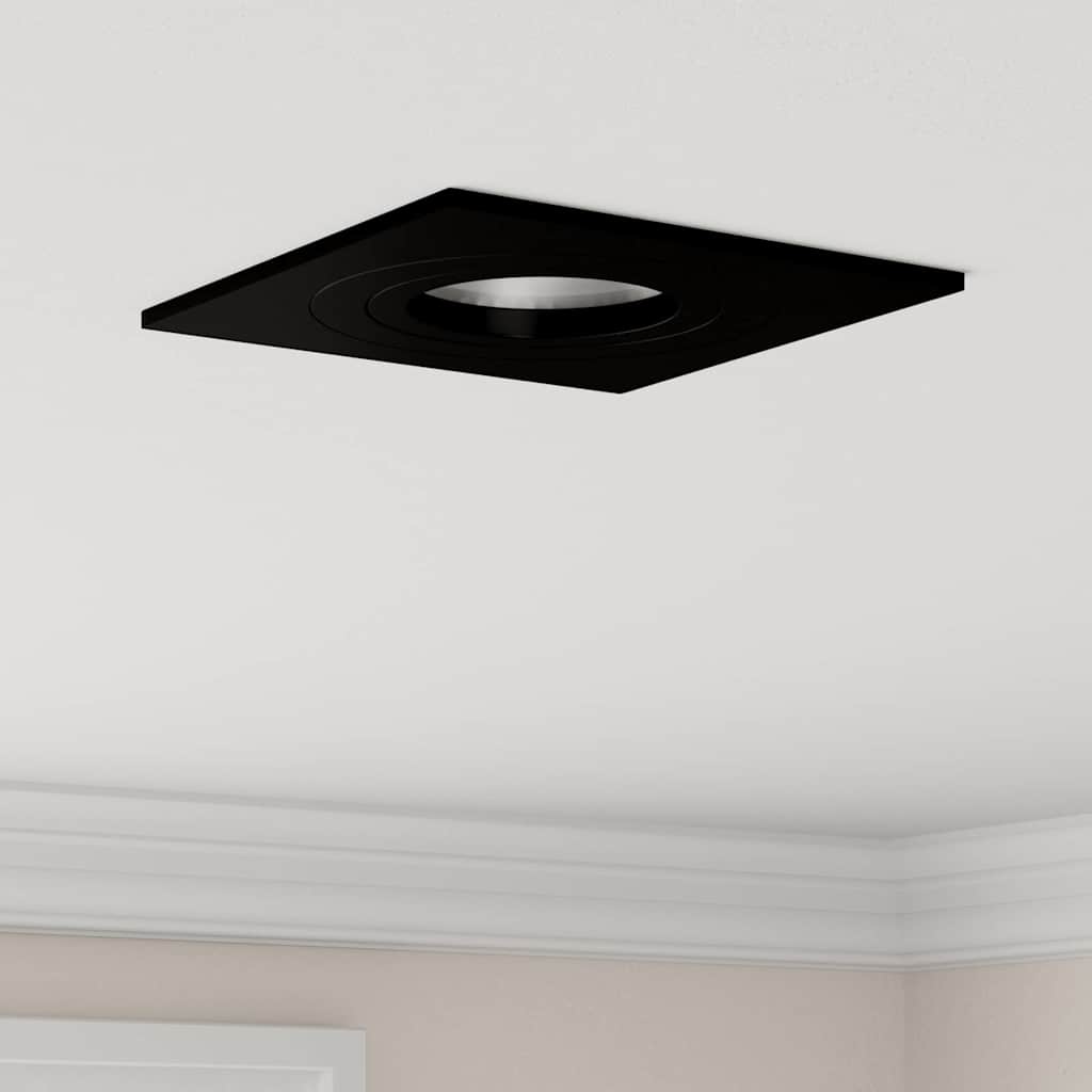 Spot 24 pcs Negru 9 x 9 x 2 cm Aluminiu