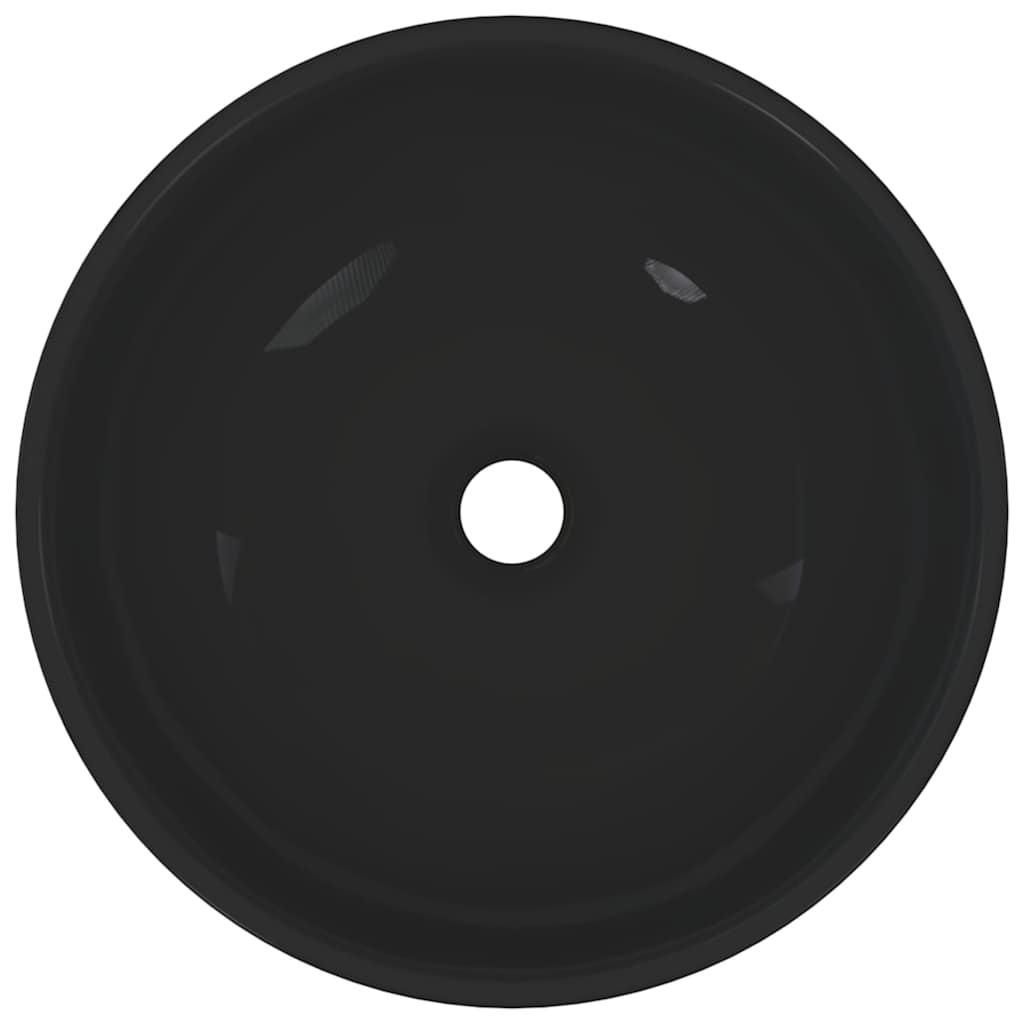 Lavoar negru lucios Ø28x10 cm ceramică