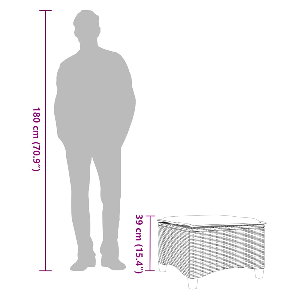 Scaune de grădină cu perne 2 buc Bej 55x55x36 cm Poly Ratan