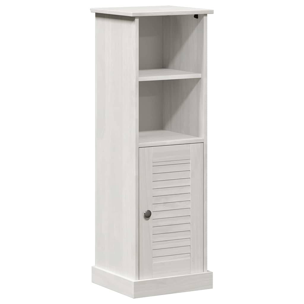 Set de mobilier pentru baie 4 pcs Alb Antic Lemn de pin masiv