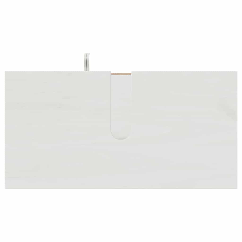 Set de mobilier pentru baie 4 pcs Alb Antic Lemn de pin masiv