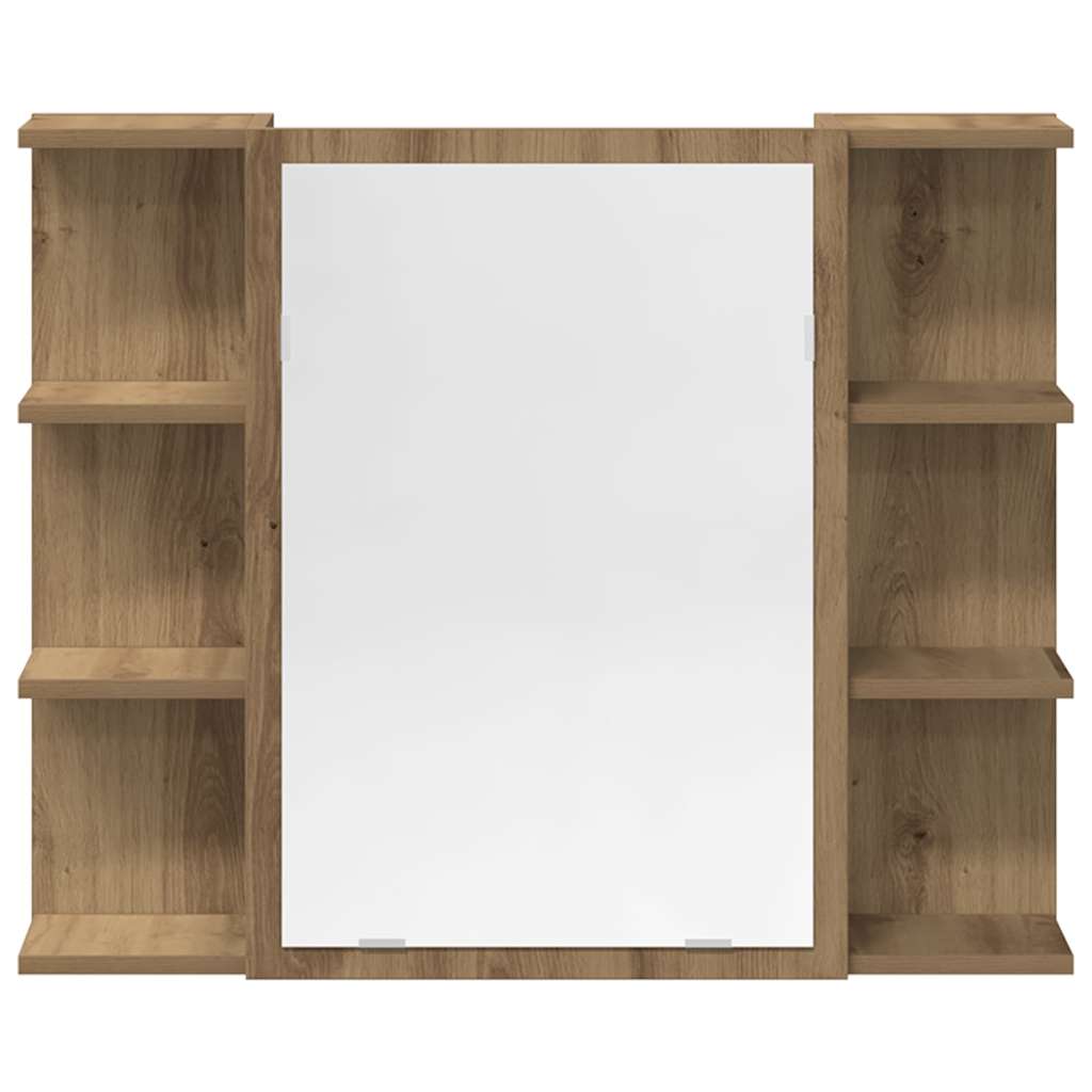 Set mobilier de baie, 4 piese, stejar artizanal, lemn prelucrat