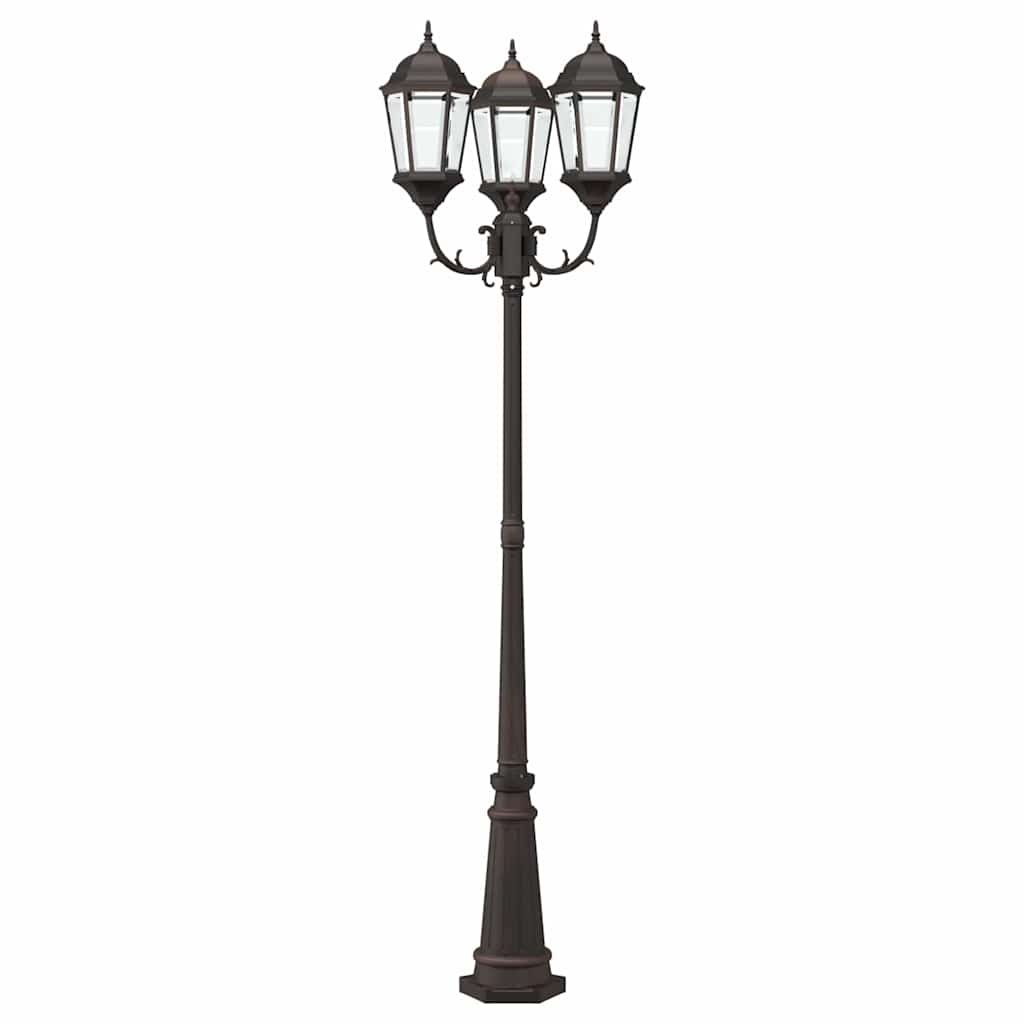 Lumina de grădină Bronz 61 x 53 x 235 cm Aluminiu și sticlă