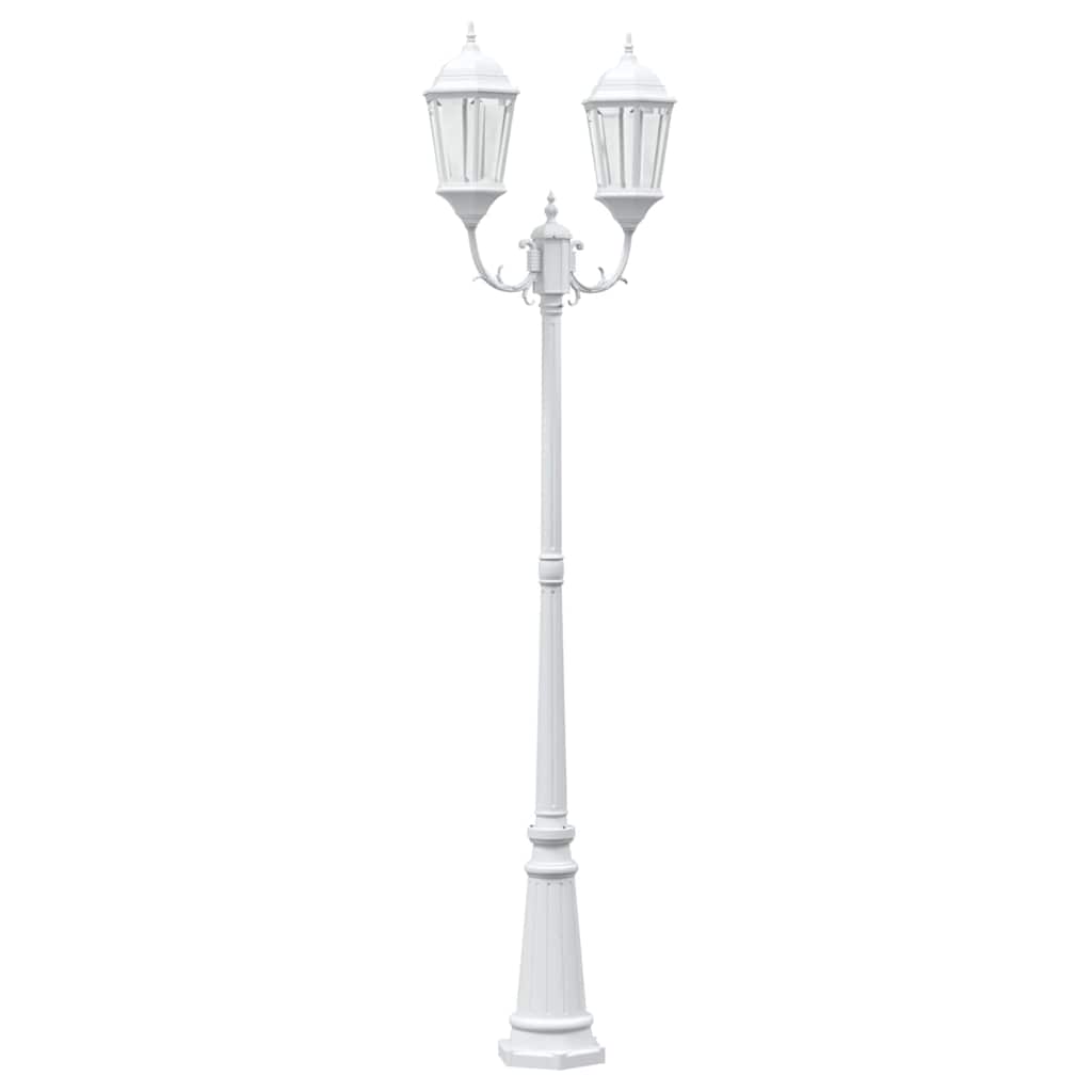 Lumina de grădină Alb 68 x 20 x 235 cm Aluminiu și sticlă