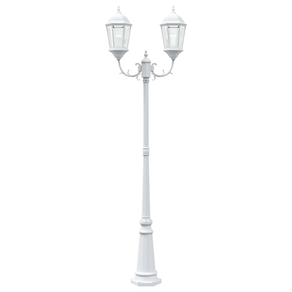 Lumina de grădină Alb 68 x 20 x 235 cm Aluminiu și sticlă