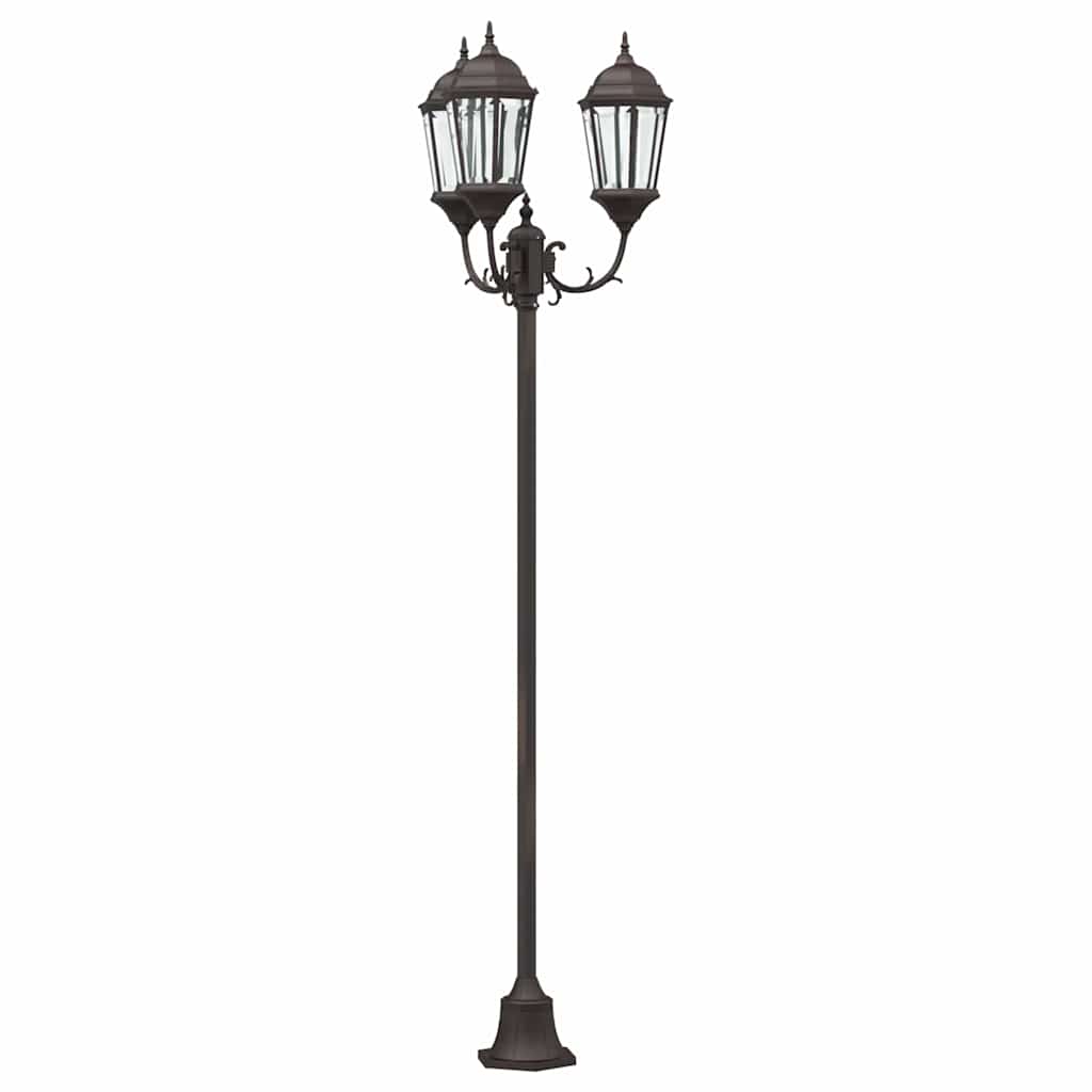 Lumina de grădină Bronz 57 x 49 x 241 cm Aluminiu și sticlă