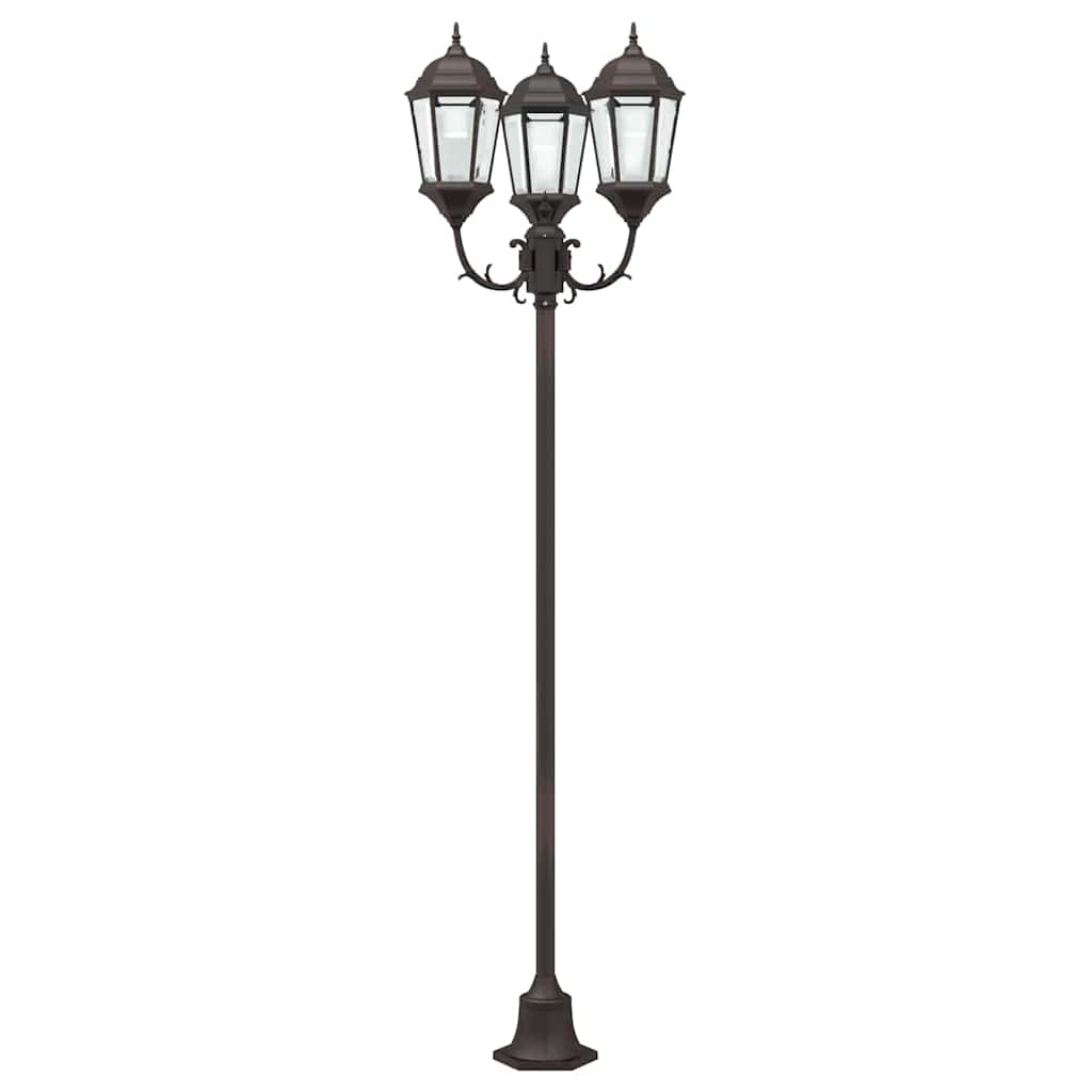 Lumina de grădină Bronz 57 x 49 x 241 cm Aluminiu și sticlă