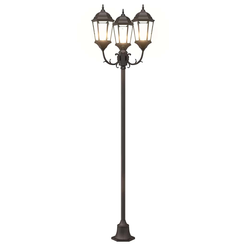 Lumina de grădină Bronz 57 x 49 x 241 cm Aluminiu și sticlă