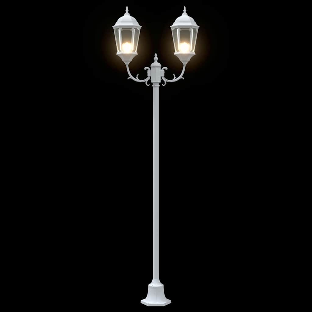 Lumina de grădină Alb 68 x 20 x 235 cm Aluminiu și sticlă