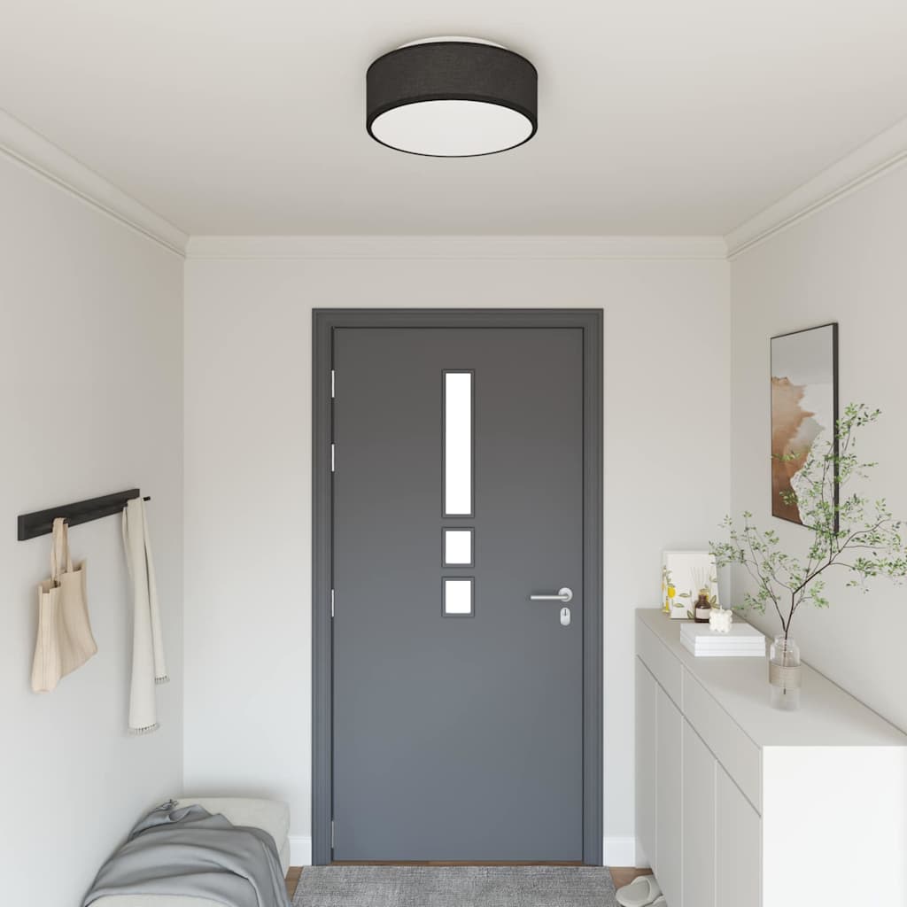 Lampă de tavă Negru 38 x 38 x 13,5 cm țesătură