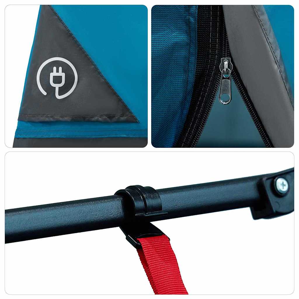 Cort interior cu acoperiș albastru 280 x 220 x 176 cm tafta