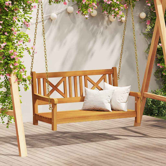Bancă swinging Maro 110 x 56 x 58.5 cm Lemn Solid de Acacia