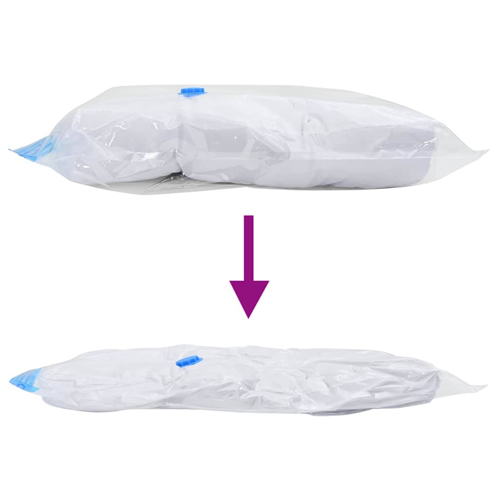 Pungi de stocare 50 pcs Transparent și Albastru 70 x 50 cm