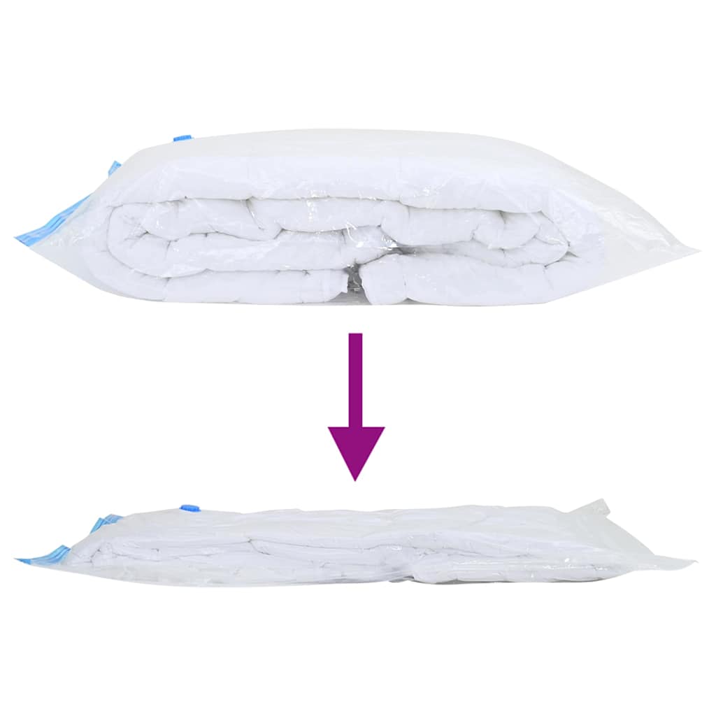 Pungi de stocare 50 pcs Transparent și Albastru 100 x 80 cm