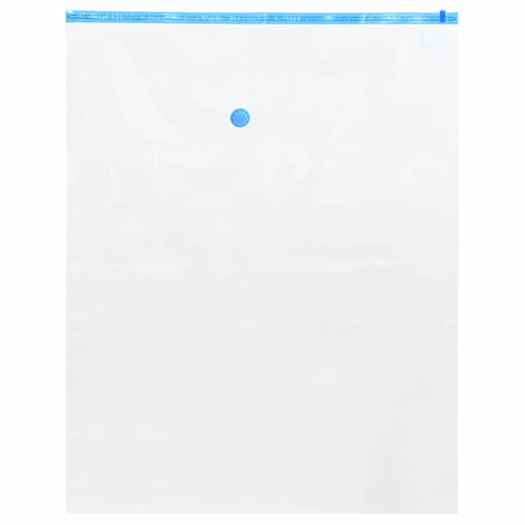 Pungi de stocare 10 pcs Transparent și Albastru 130 x 100 cm