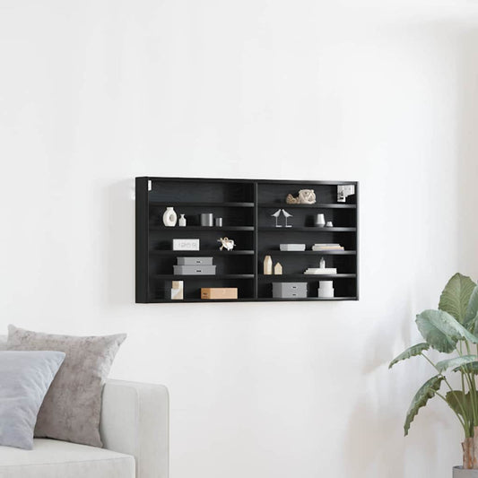 Dulap de Expunere Stejar Negru 100 x 8,5 x 50 cm Lemn compozit