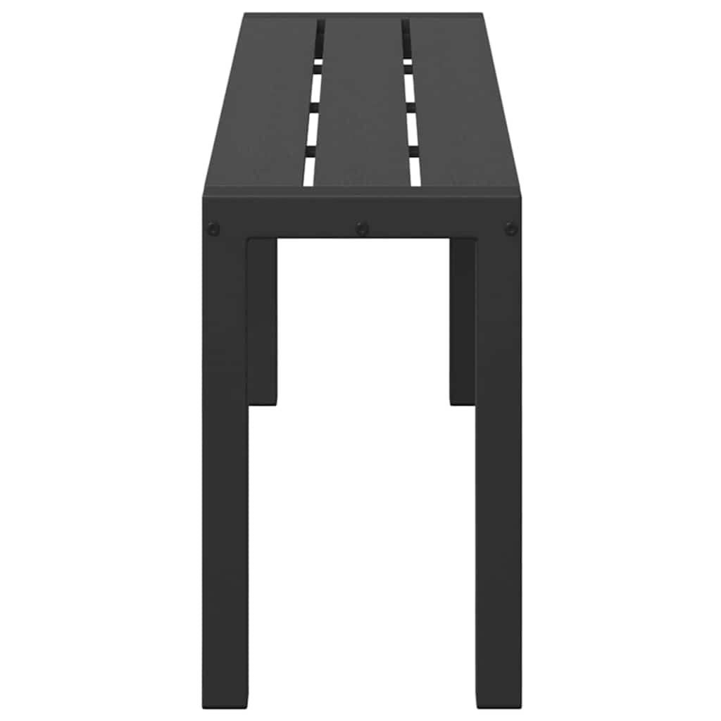 Bancă de grădină Negru 100 x 28 x 45cm Oțel
