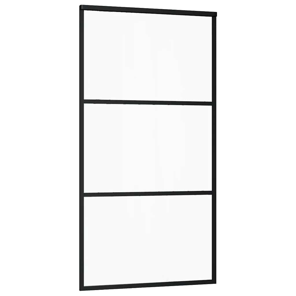 Ușă glisantă cu set feronerie 102x205 cm ESG sticlă și aluminiu