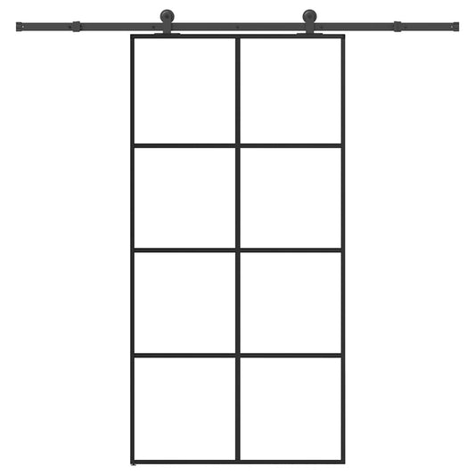 Ușă glisantă cu set feronerie 102,5x205 cm sticlă ESG/aluminiu