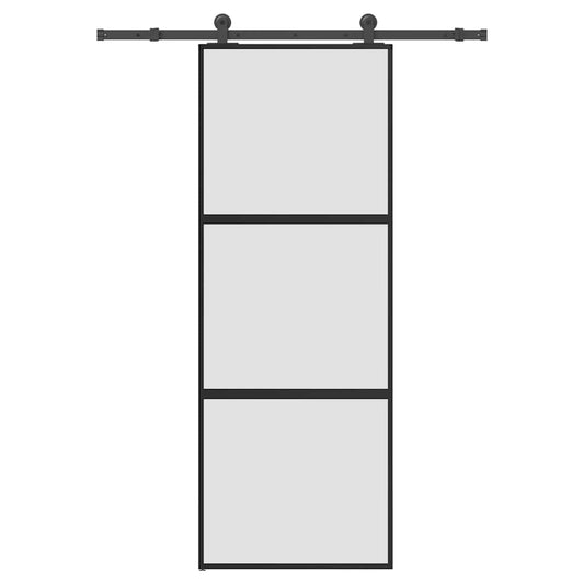 Ușă glisantă cu set de feronerie sticlă temperată și aluminiu