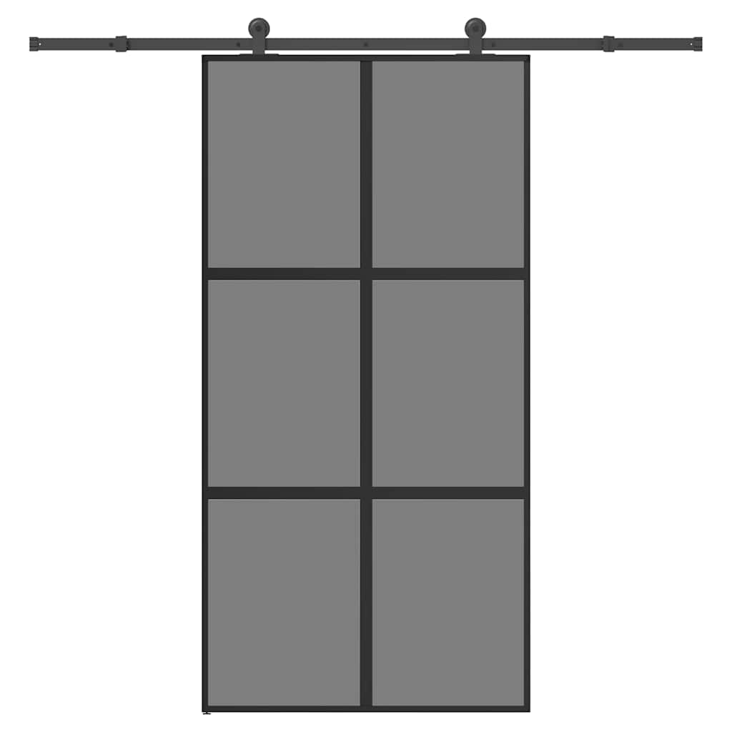 Ușă glisantă cu set de feronerie sticlă temperată și aluminiu