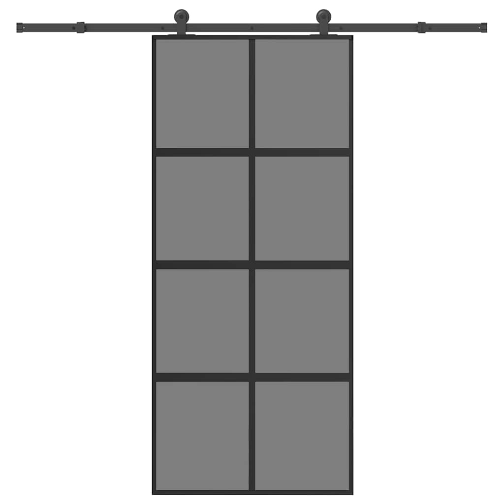 Ușă glisantă cu set de feronerie sticlă temperată și aluminiu