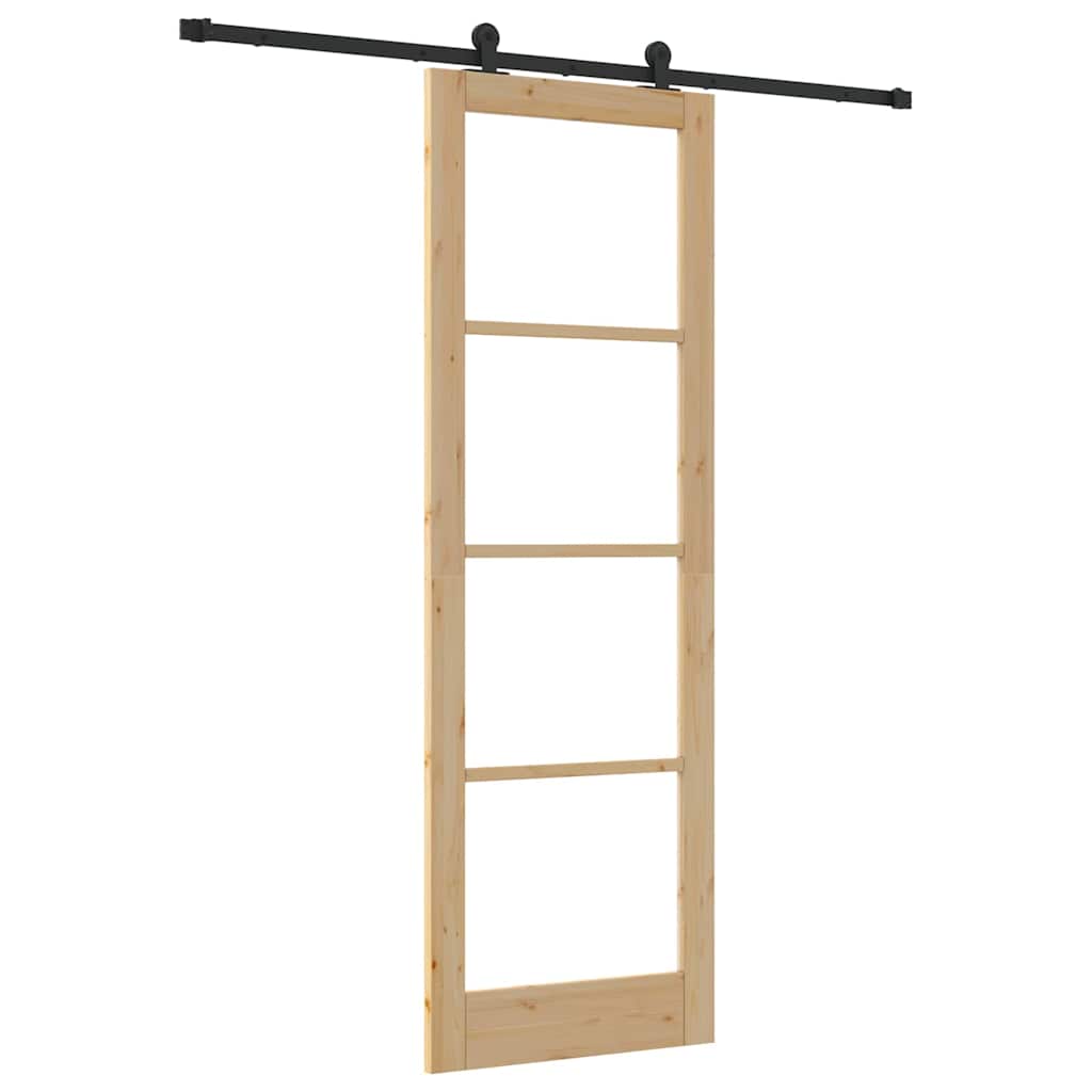 Ușă glisantă ORKDAL Natural și Negru 78 x 232 cm