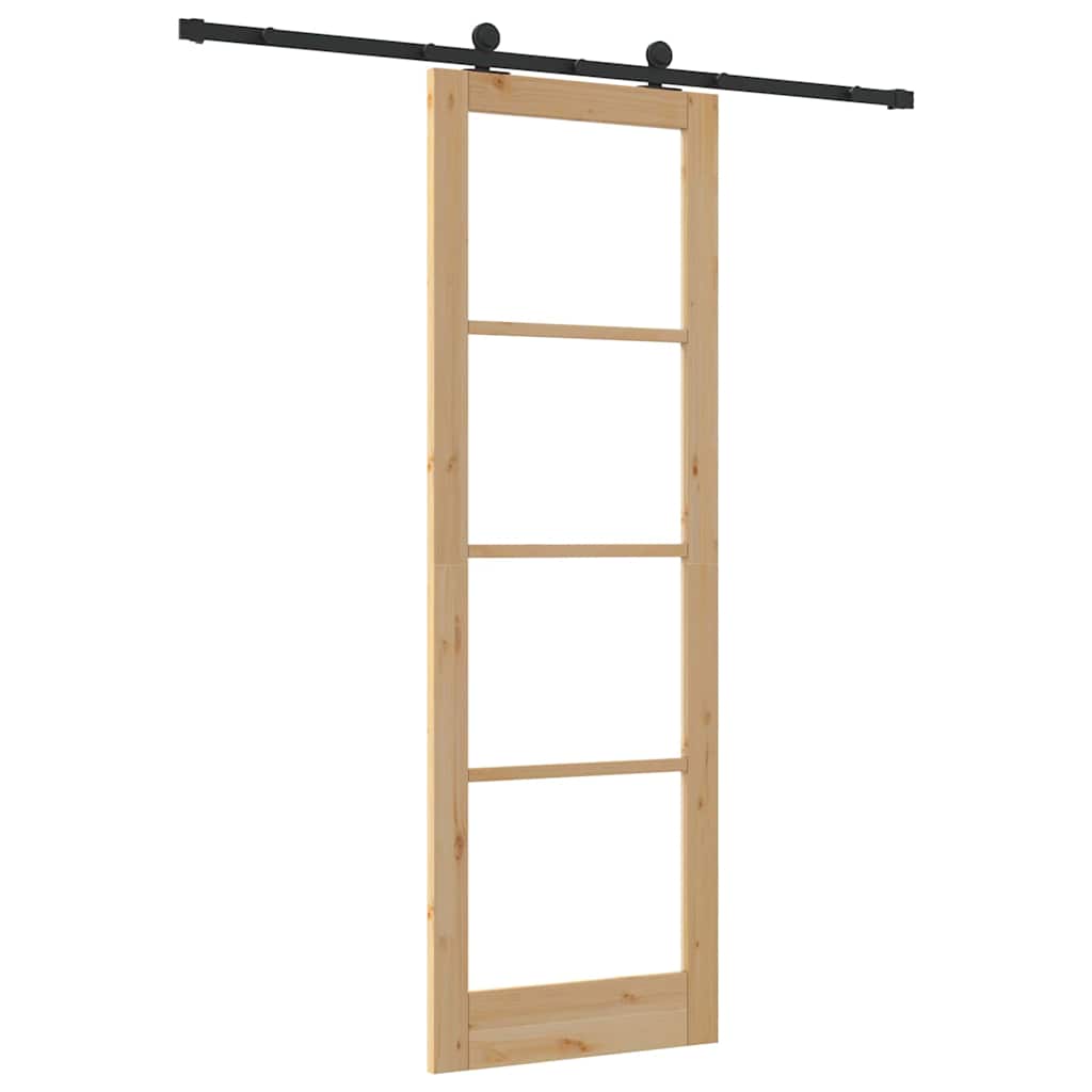 Ușă glisantă ORKDAL Natural și Negru 78 x 232 cm