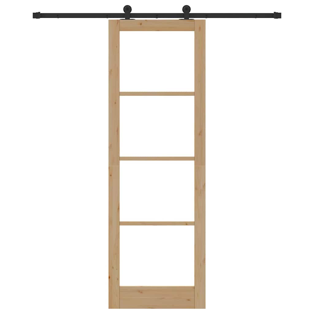 Ușă glisantă ORKDAL Natural și Negru 78 x 232 cm