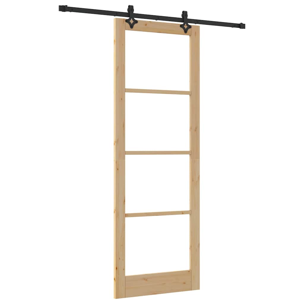 Ușă glisantă ORKDAL Natural și Negru 83 x 232 cm