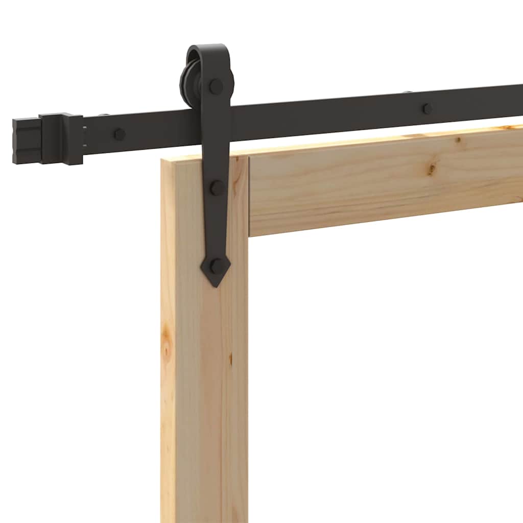 Ușă glisantă natural 83 x 202 cm Lemn masiv de pin și sticlă