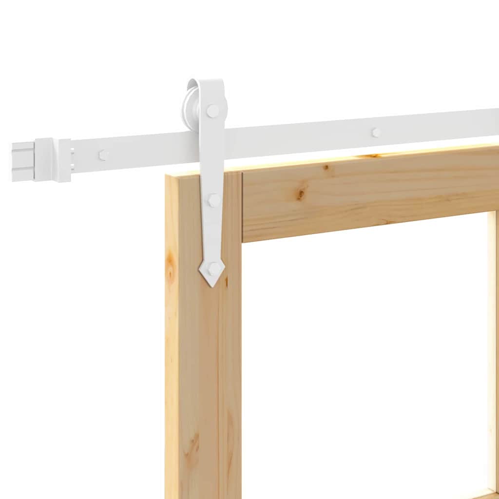 Ușă glisantă natural 78 x 232 cm Lemn masiv de pin și sticlă