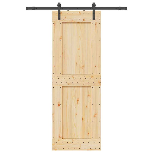 Ușă glisantă cu set de feronerie 85x210 cm, lemn masiv de pin
