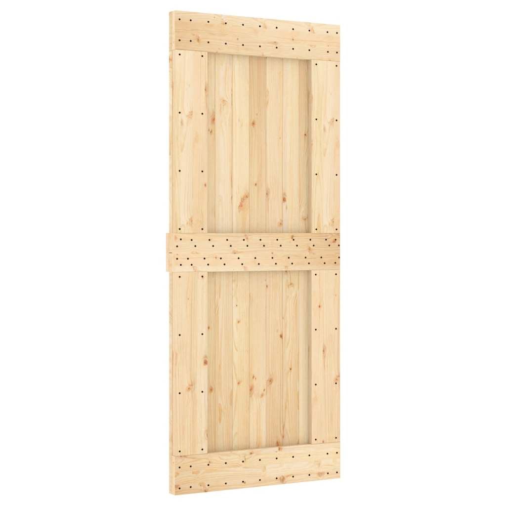 Ușă glisantă cu set de feronerie 85x210 cm, lemn masiv de pin