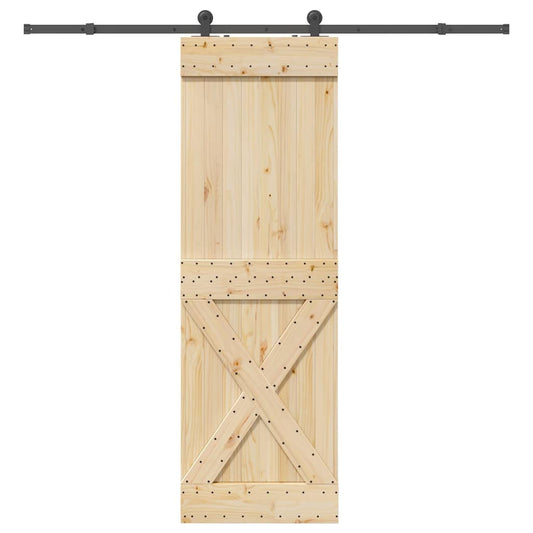 Ușă glisantă cu set de feronerie 70x210 cm, lemn masiv de pin