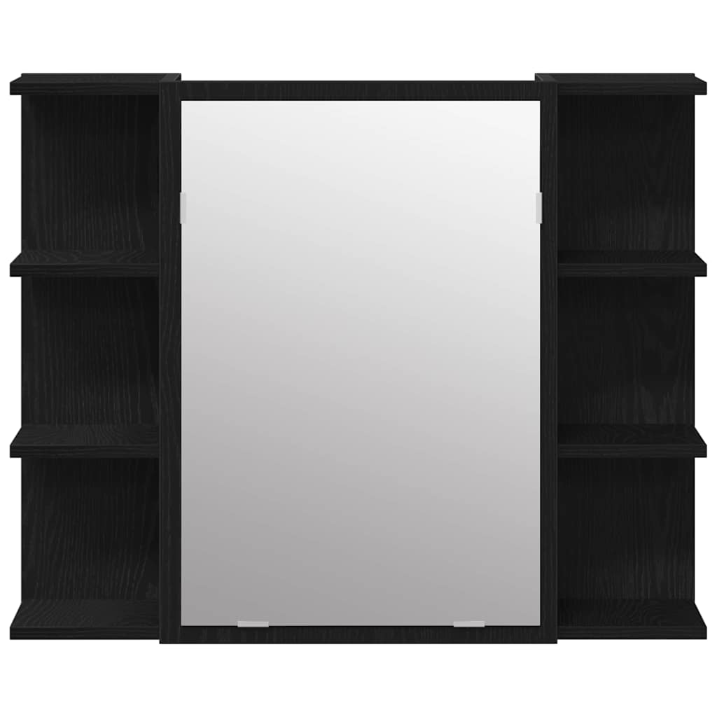 Set de mobilier pentru baie 4 pcs Negru 30 x 30 x 179,5 cm