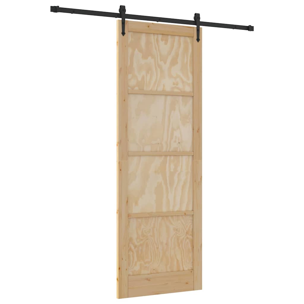 Ușă glisantă ORKDAL Natural și Negru 83 x 232 cm
