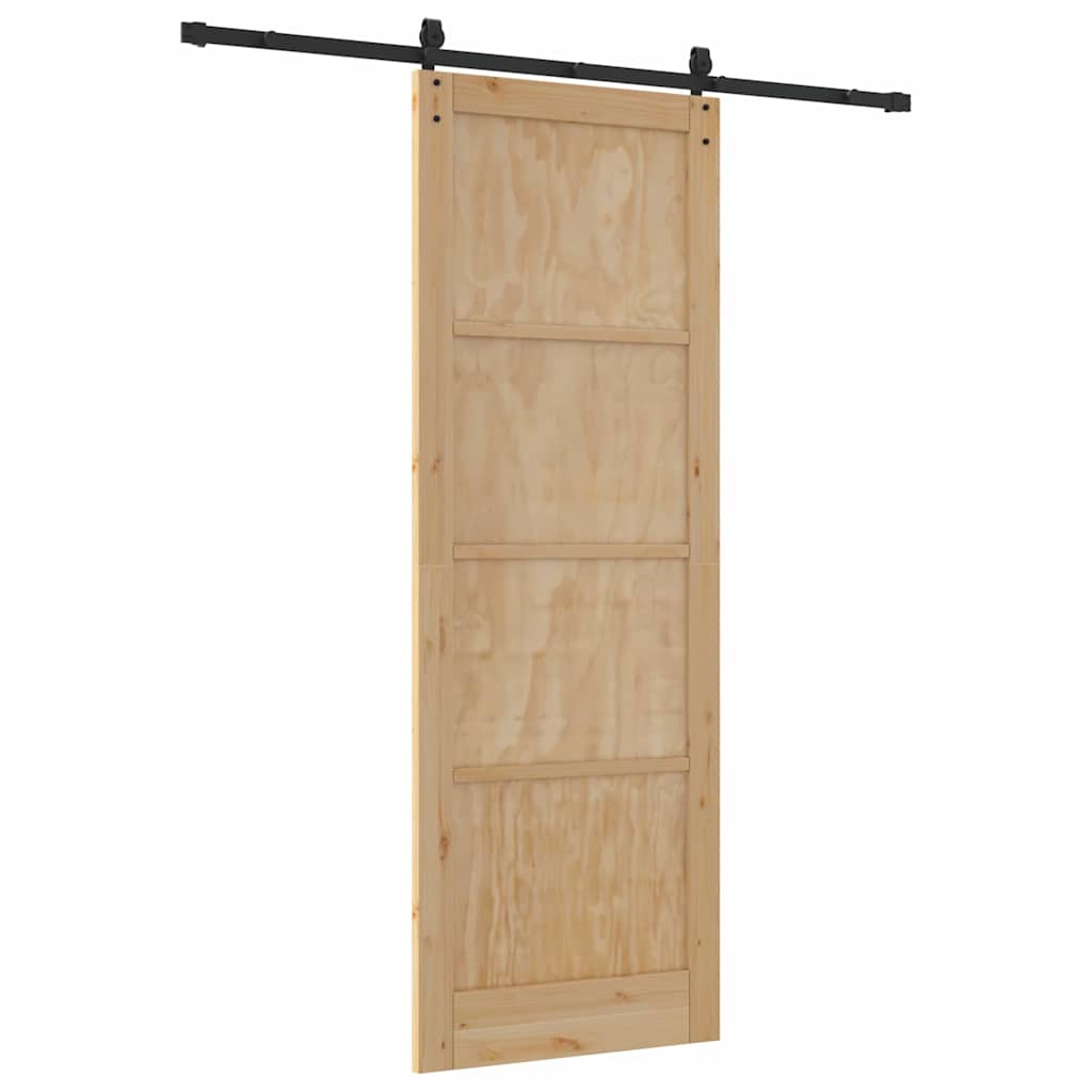 Ușă glisantă ORKDAL Natural și Negru 83 x 232 cm