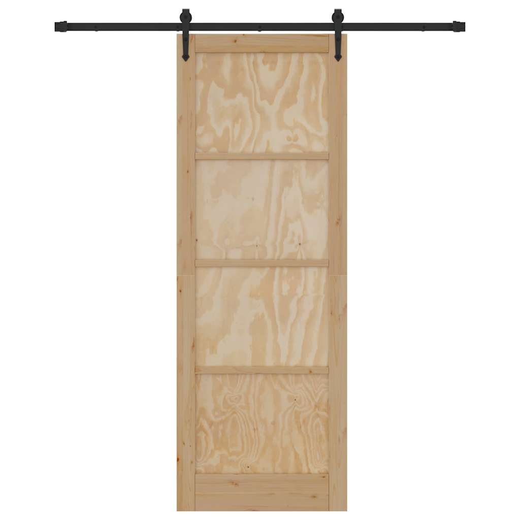 Ușă glisantă ORKDAL Natural și Negru 83 x 232 cm