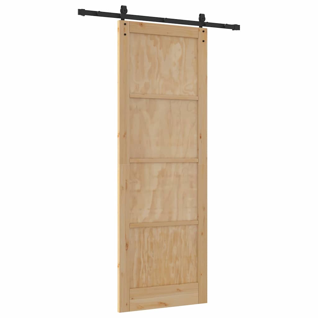 Ușă glisantă Manual ORKDAL Maro 83 x 232 cm Lemn masiv de pin